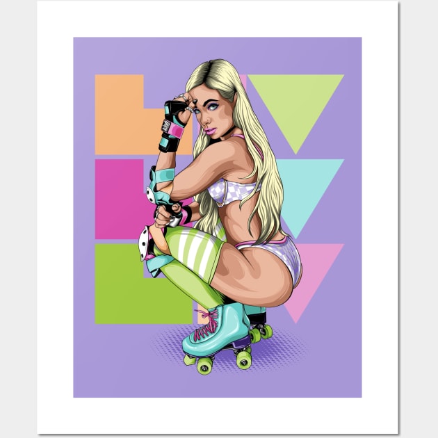 Liv Morgan - Skater Girl Wall Art by JosephSheltonArt